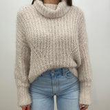 Adalyn Fuzzy Knit Turtleneck Sweater