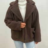 Myra Brown Teddy Fleece Coat