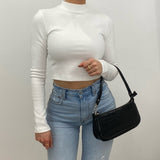 Frankie Mock Neck Crop Top